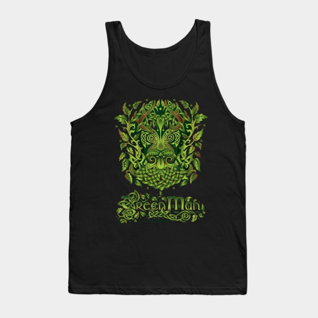 Green Man Tank Top by celtichammerclub